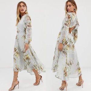 NWT Hope & Ivy Maternity High Neck Open Back Dress